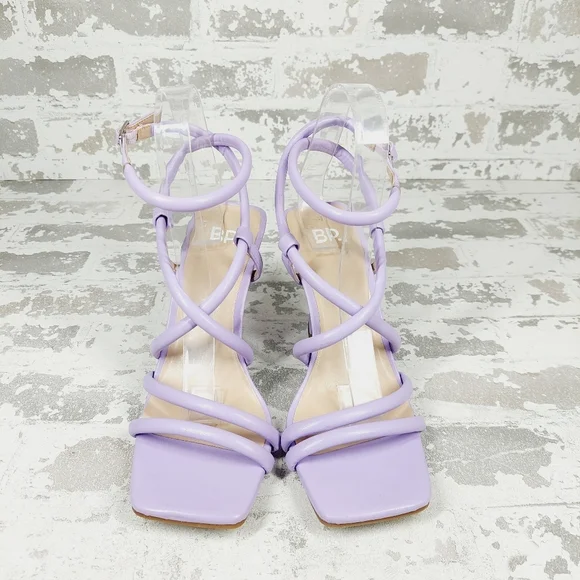 NEW BP. Ashlyn Square Toe Strappy Sandals In Purple I151 - Picture 3 of 13